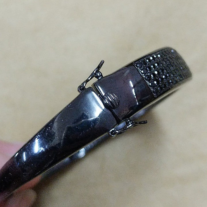 BIANC BRACELET BLACK RHODIUM PLATED