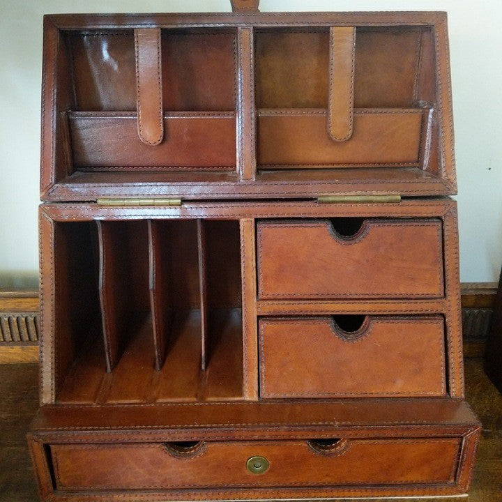 LEATHER OFFICE WRITING CONSOLE