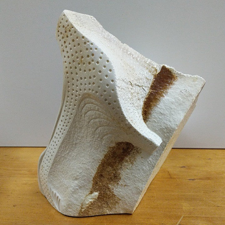 CARVED SANDSTONE WITH OPAL