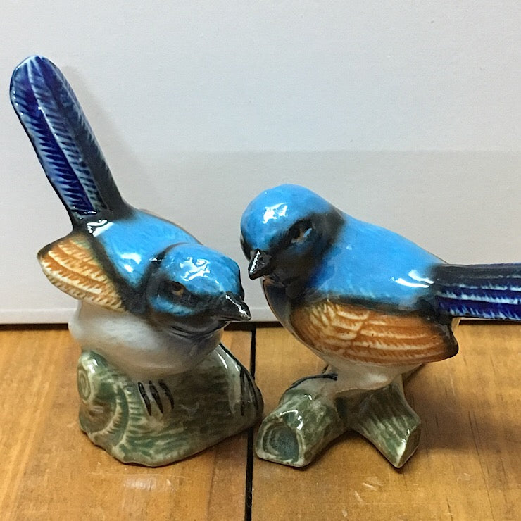 PORCELAIN FIGURINES BLUE WRENS
