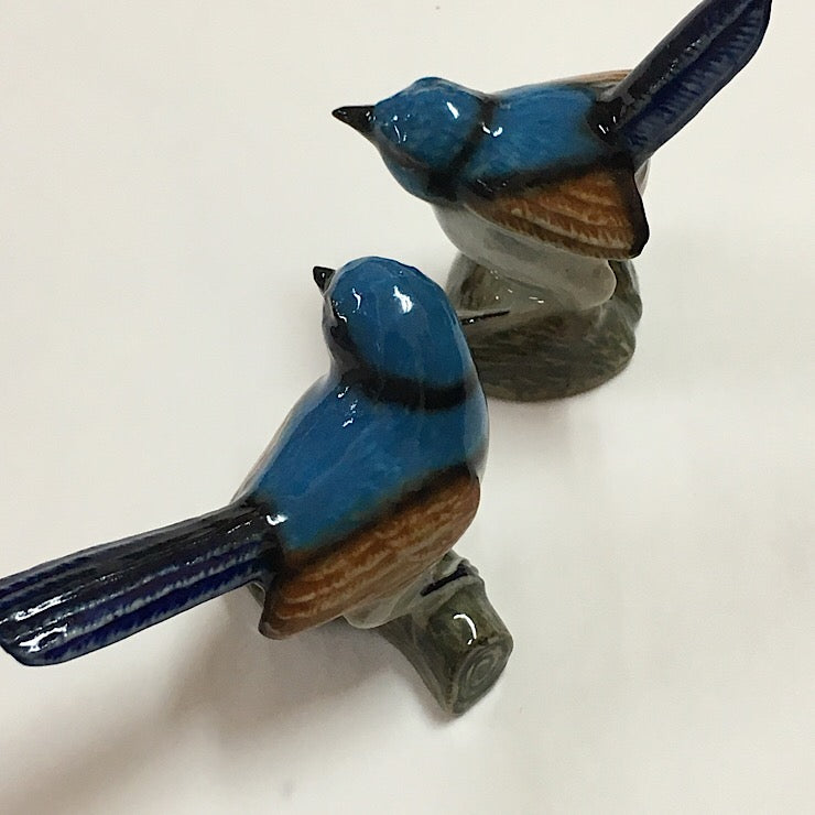 PORCELAIN FIGURINES BLUE WRENS