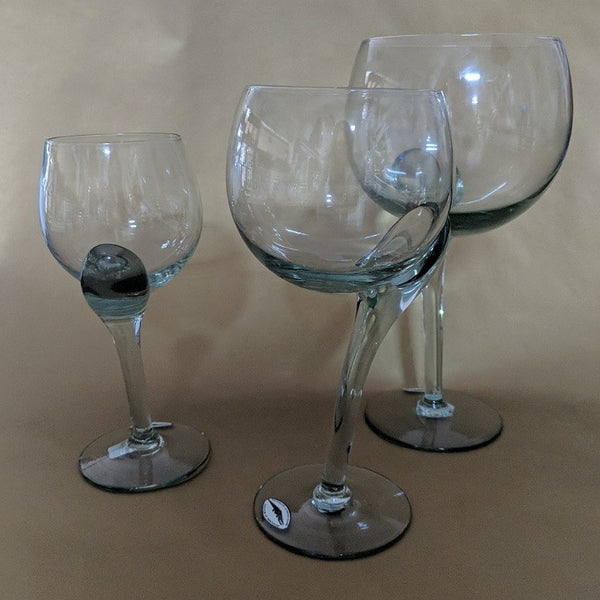 Handcrafted Crooked Stem Wine Glass