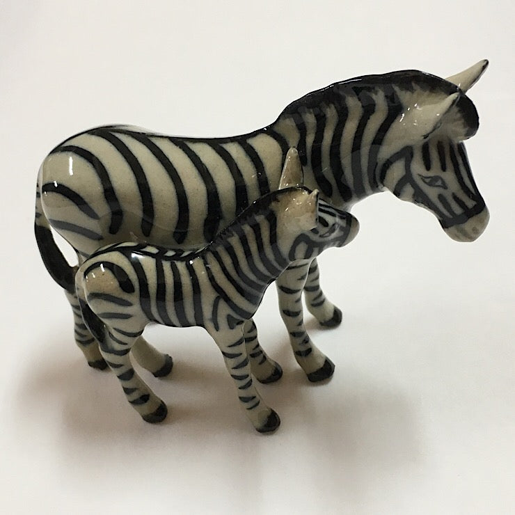 PORCELAIN TRINKET ZEBRA WITH FOAL