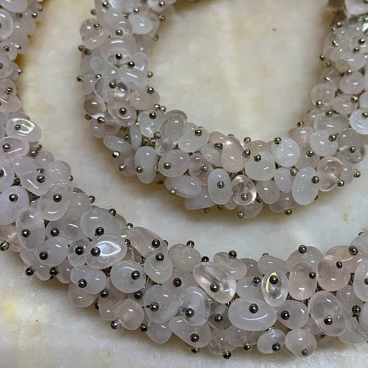 ROSE QUARTZ ROPE BRACELET