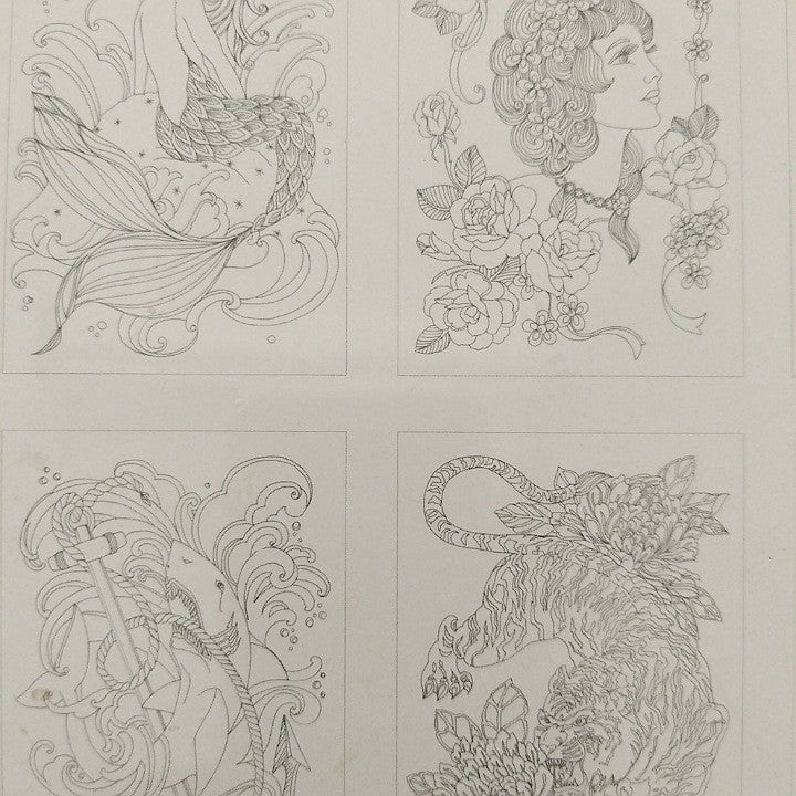 COLOURING BOOK OF ARTISTS ILLUSTRATIONS