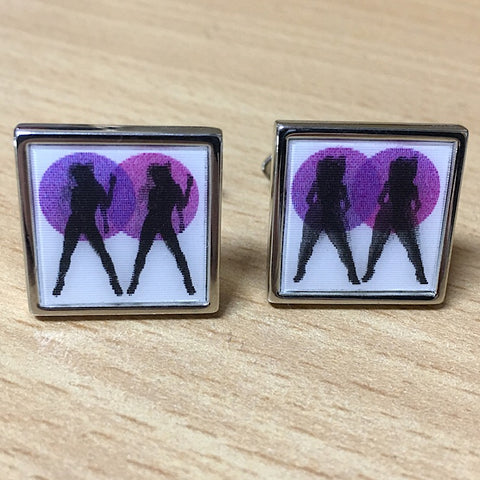 DISCO CUFF LINKS PURPLE