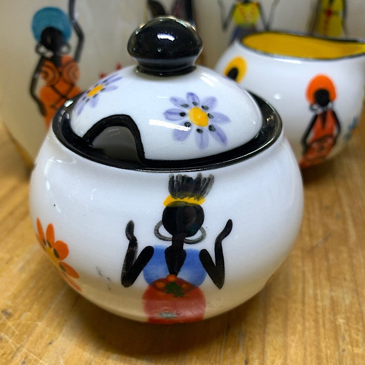 SUGAR POT AFRICAN WOMEN