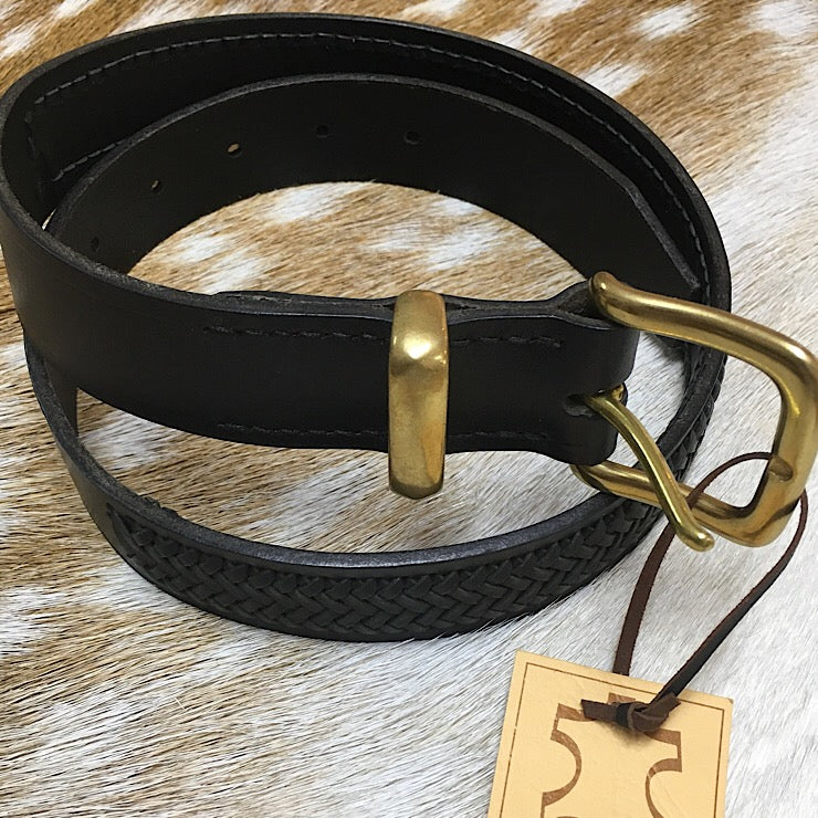 BLACK LEATHER BELT 30 INCH WAIST