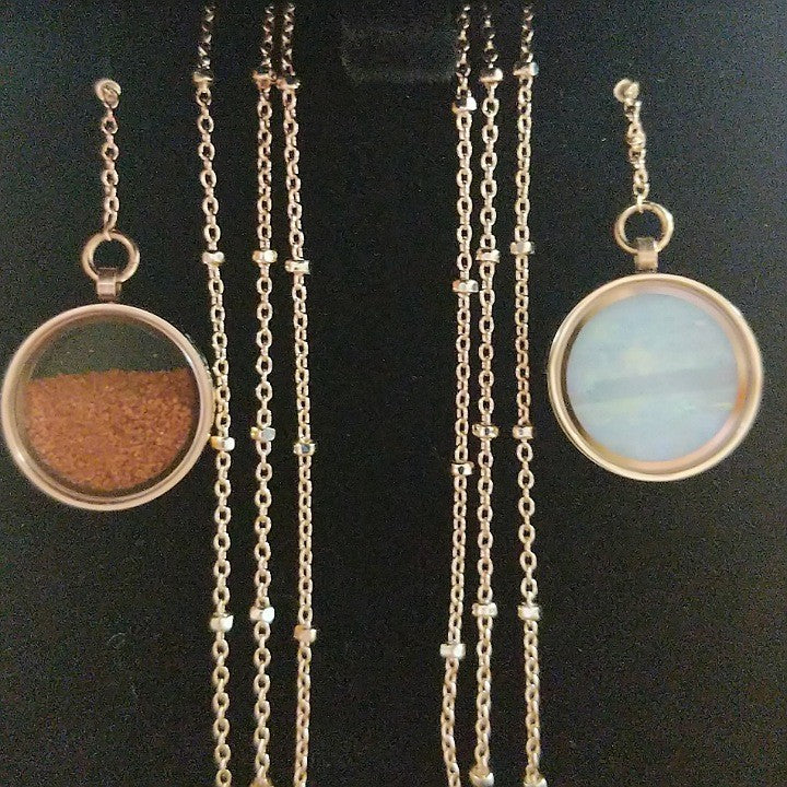 OUTBACK AUSTRALIAN LARIAT NECKLACE FEATURING DESERT SAND OPAL