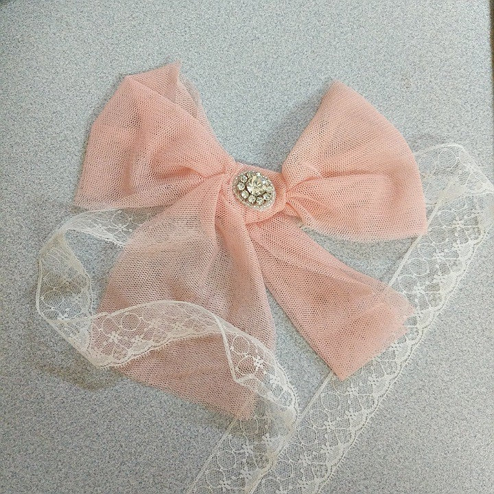 A4 UNFRAMED PRINT WITH PINK BOW HEADPIECE