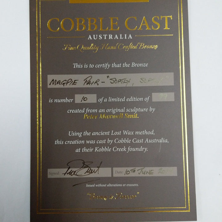 BRONZE LIMITED EDITION MAGPIE PAIR
