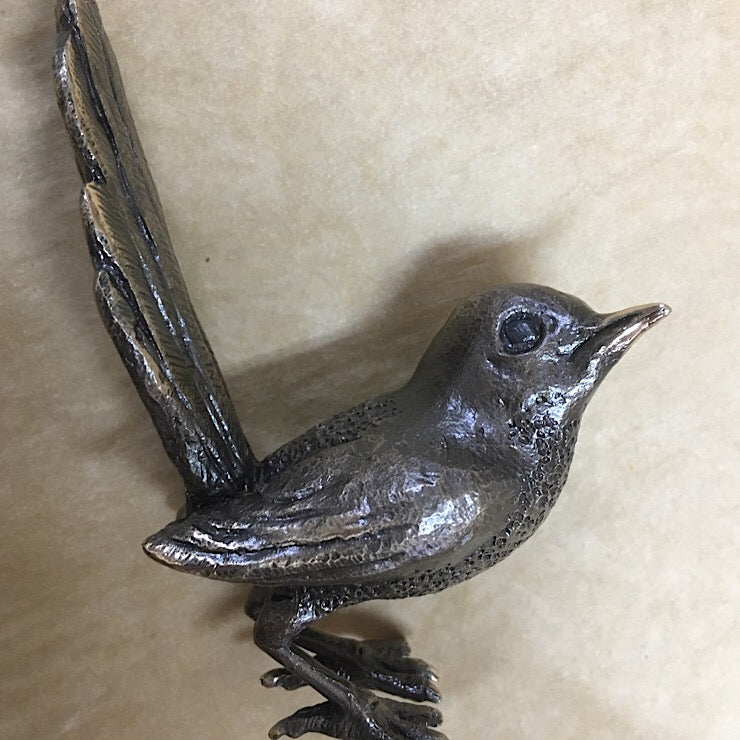 BRONZE MINIATURE FAIRY WREN TAIL UP