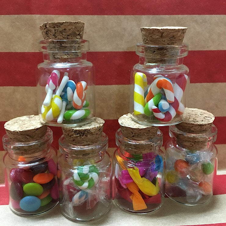 MINI COLOURFUL SWEET JARS SET OF SIX