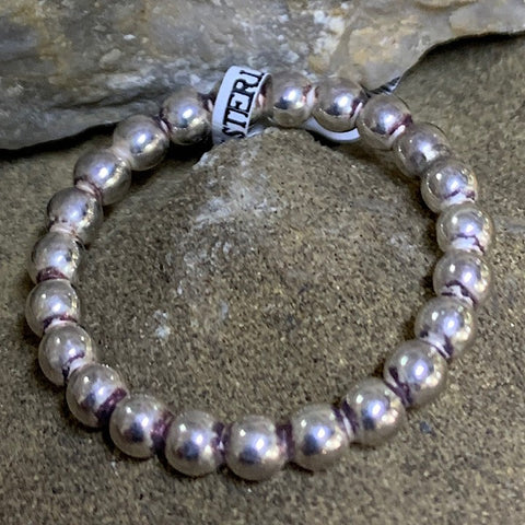 CONNECTING BALLS OF STERLING SILVER RING