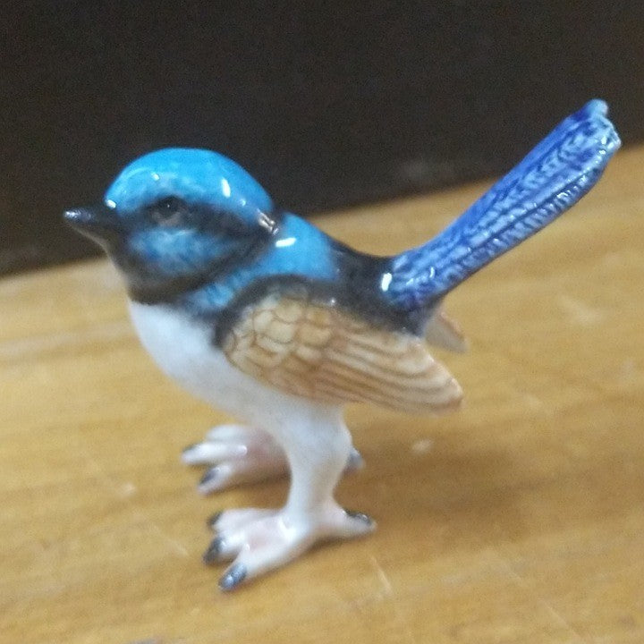 PORCELAIN TRINKET BLUE WREN