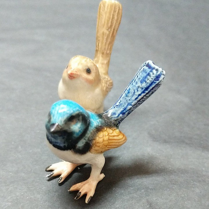 PORCELAIN TRINKET BLUE WREN