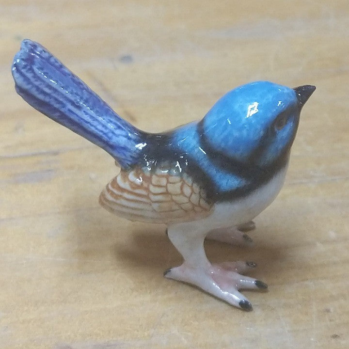 PORCELAIN TRINKET BLUE WREN
