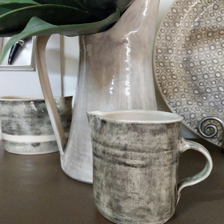 CERAMIC MILK JUG 250ML BLACK WASH