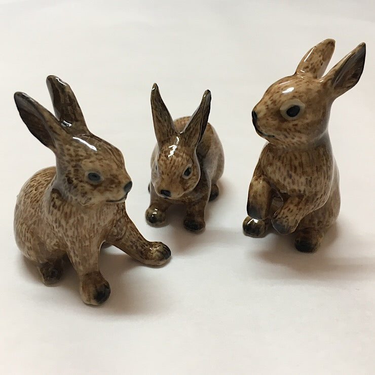 PORCELAIN TRINKETS 3 RABBITS