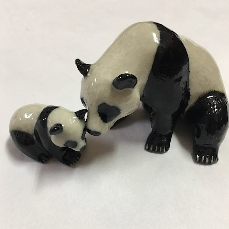 CERAMIC TRINKET PANDA WITH CUB