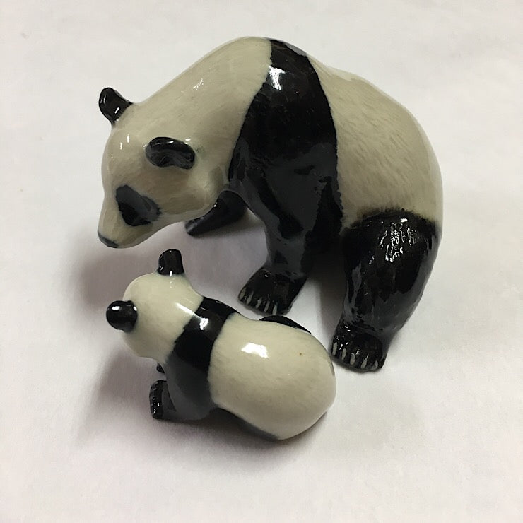 CERAMIC TRINKET PANDA WITH CUB