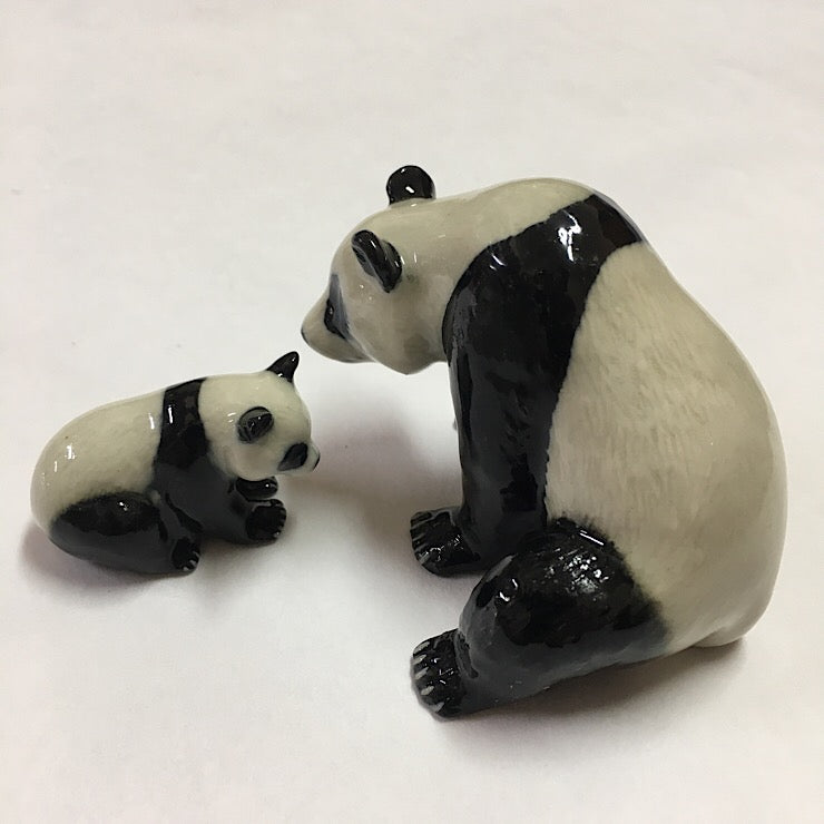 CERAMIC TRINKET PANDA WITH CUB
