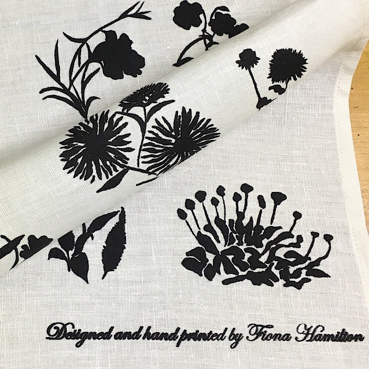 WILDFLOWERS OF LONGREACH TAUPE TEA TOWELS BY FIONA HAMILTON