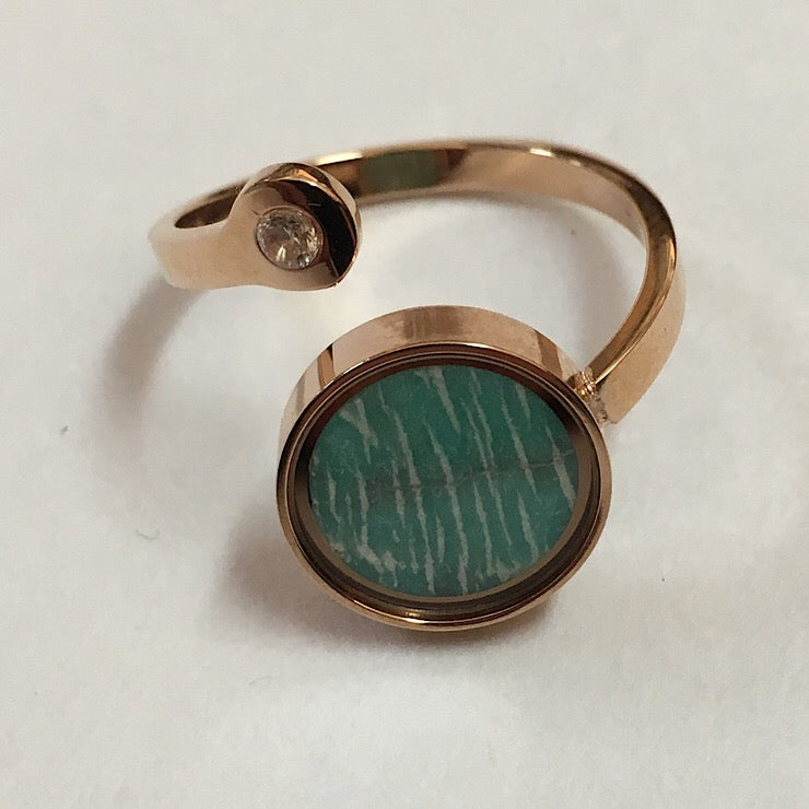 AMAZONITE ADJUSTABLE RING