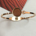 RED DESERT SAND HINGED BANGLE ROSE GOLD