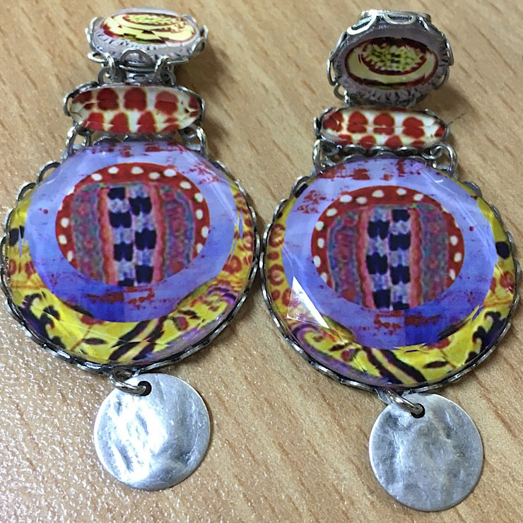 LARGE CLIP ON AYALABAR EARRINGS