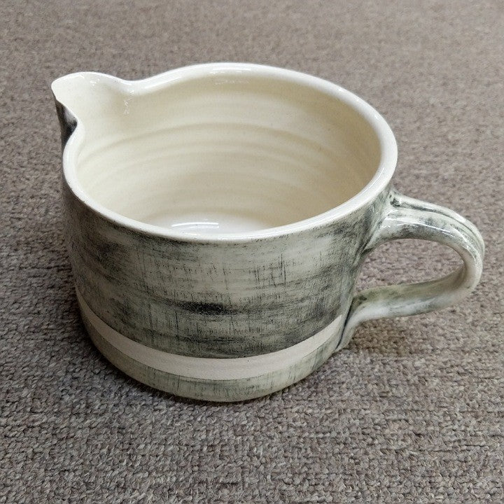 WONKI WARE CUSTARD JUG BLACK BEACH SAND