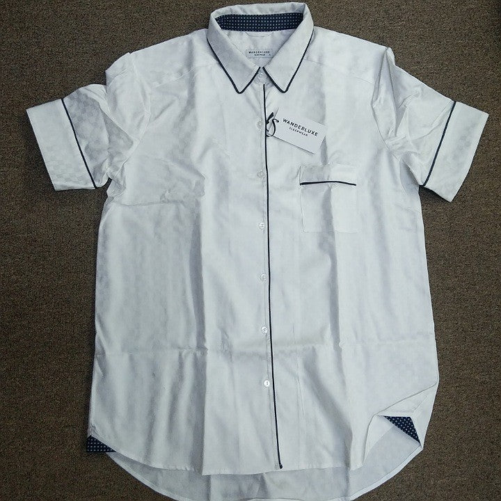 WHITE BOXER SHORT PYJAMA SET XL