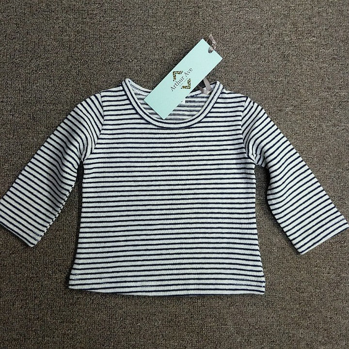 LONG SLEEVE TOP NAVY STRIPE