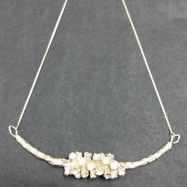 STERLING SILVER MELALEUCA PLAQUE NECKLACE