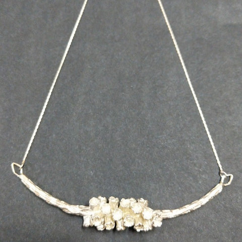 STERLING SILVER MELALEUCA PLAQUE NECKLACE