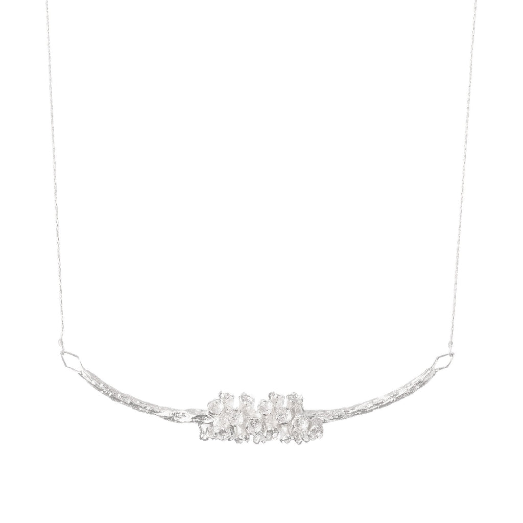 STERLING SILVER MELALEUCA PLAQUE NECKLACE