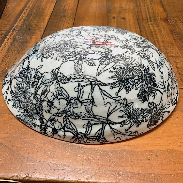 SAMANTHA ROBINSON BLACK WHITE CERAMIC BELLY BOWL