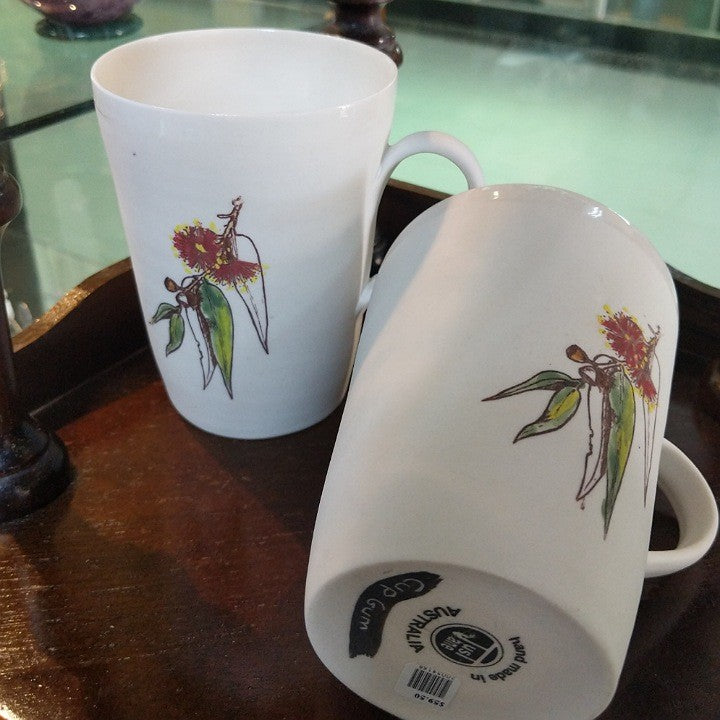 CERAMIC MUG WITH AUSTRALIAN WILDFLOWERS BOXED