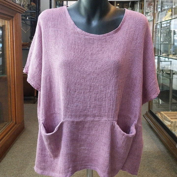 PUROLINO 2 POCKET LINEN TOP