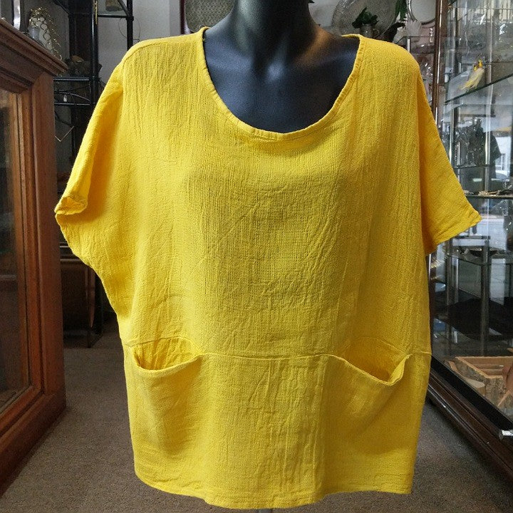 PUROLINO 2 POCKET LINEN TOP