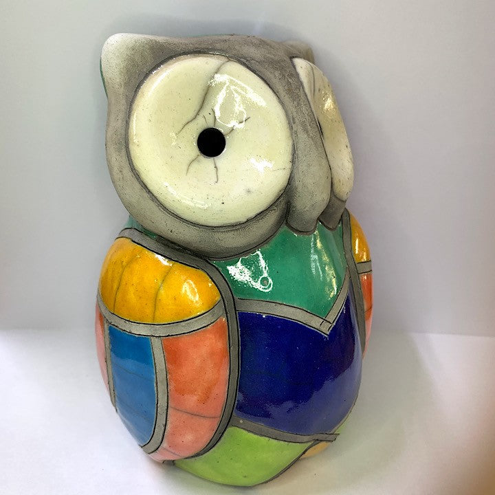 COLOURFUL CERAMIC OWL