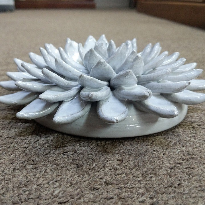 CERAMIC LOTUS FLOWER GREY