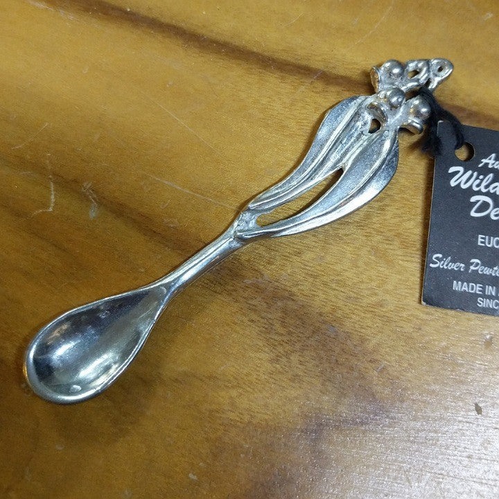 AUSTRALIAN MADE SILVER PEWTER SALT SPOON