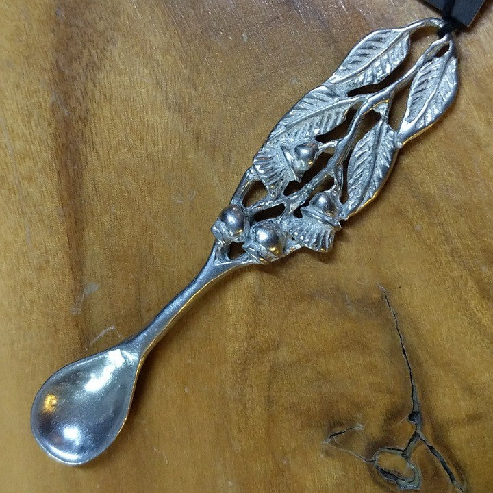 AUSTRALIAN MADE SILVER PEWTER SALT SPOON