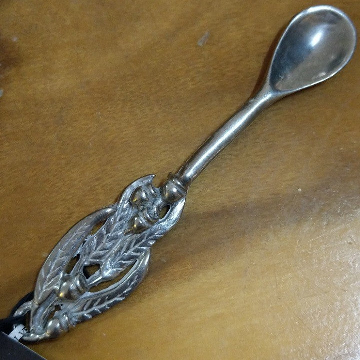 AUSTRALIAN MADE SILVER PEWTER SALT SPOON