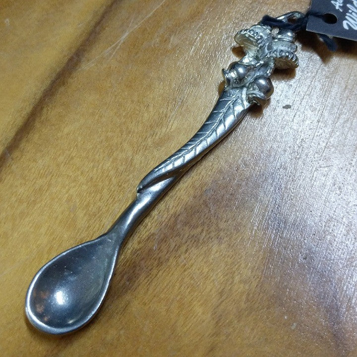 AUSTRALIAN MADE SILVER PEWTER SALT SPOON