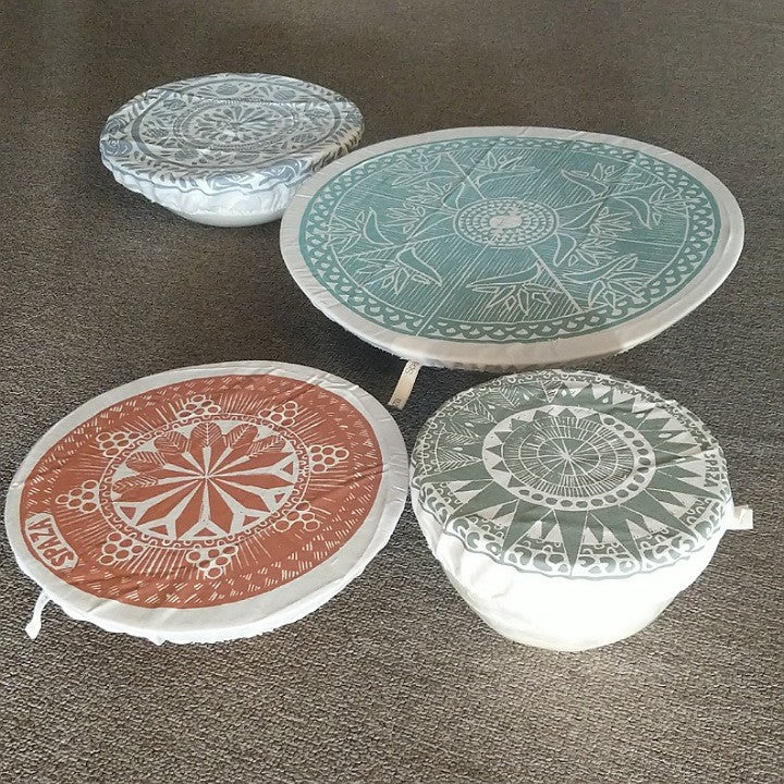 DISH OR BOWL CLOTH COVER SET 4