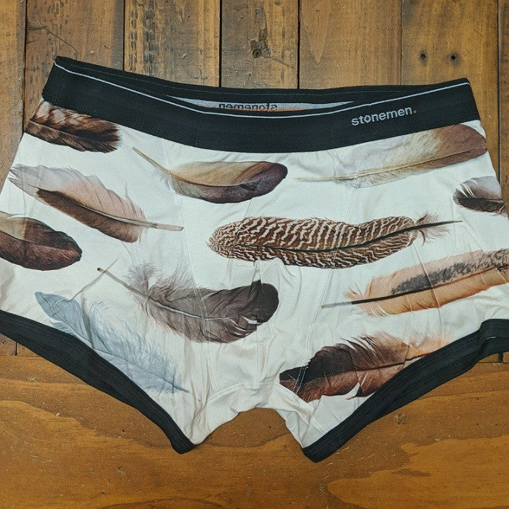 STONEMEN COTTON BOXER BRIEFS FOR MEN FEATHERS