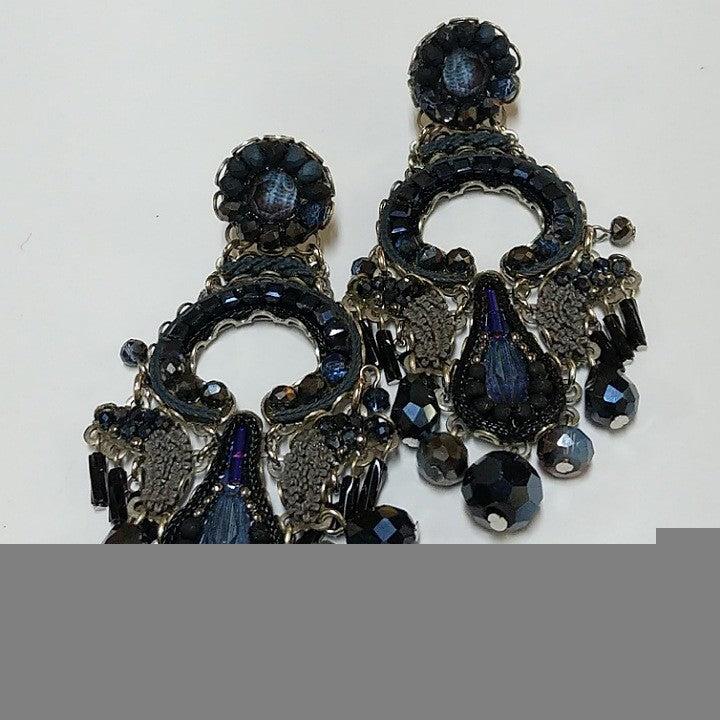 AYALABAR EARRINGS LARGE INDIGO