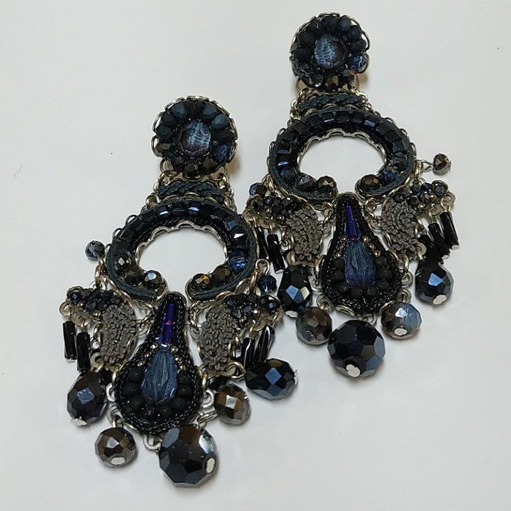 AYALABAR EARRINGS LARGE INDIGO